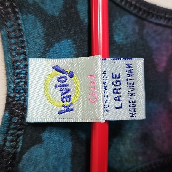 Big Girls Multicolor Cheetah Racerback Tank Top (L) - Picture 3 of 5